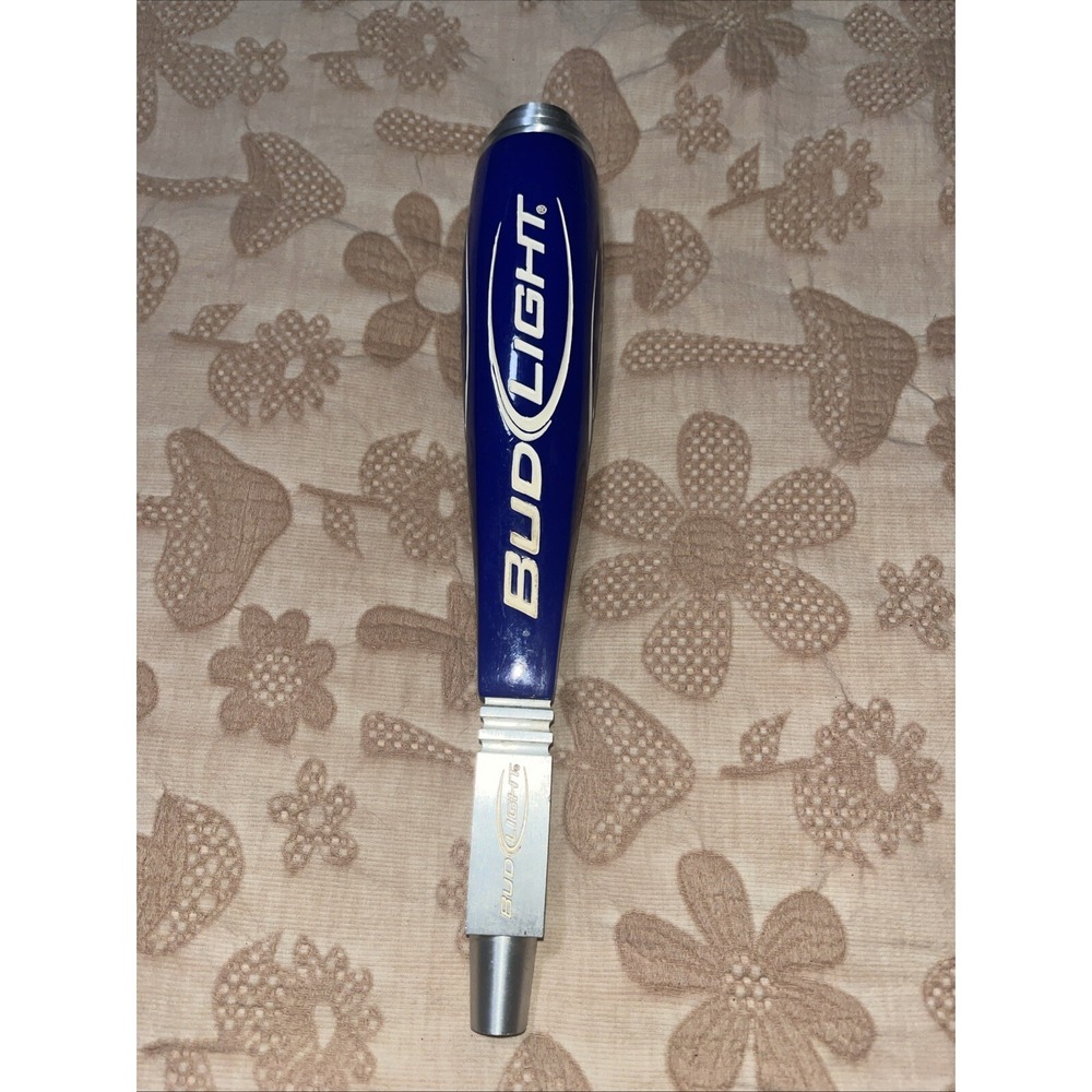 Bud Light Beer Tap Draft Handle Pull Blue Silver Budweiser